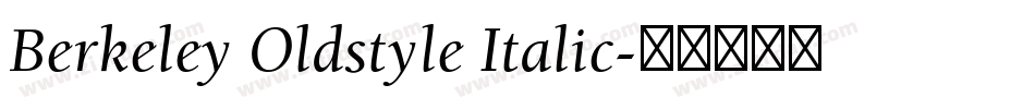 Berkeley Oldstyle Italic字体转换